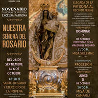 Actos Septiembre - Octubre en Honor a la Festividad de la Virgen del Rosario 2018