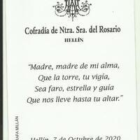 Festividad de Nuestra Señora del Rosario - 7 de octubre 2020